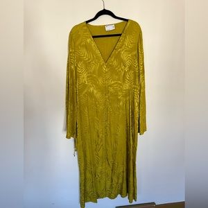 ASOS golden yellow long sleeve dress